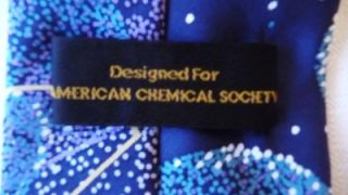 ACS John Crum American Chemical Society Necktie Blues 100% Silk Mens