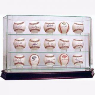 click to preview baseball 15 ball glass display case uv protected