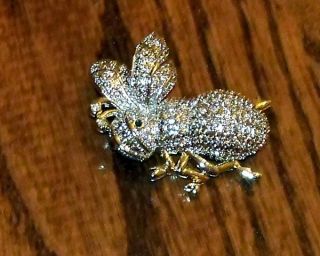 Clear Crystal Bee Pin