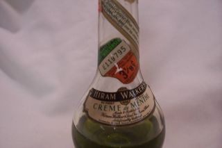Hiram Walker Mini Creme de Menthe Bottle SEALED