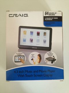 NEW CRAIG MOVIE AND MUSIC PLAYER WITH TOUCH SCREEN DISPLAY.