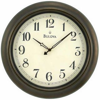 Bulova C4172 Quincy Indoor/Outdoor Antique Finish Wall Clock