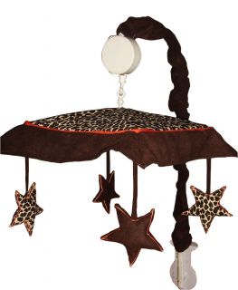 Musical Mobile for Brown Zebra Baby Crib Bedding by Sisi Baby Design