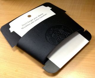  Starbucks Coffee Reusable Leather Cup Tumbler Holder Sleeve Black card