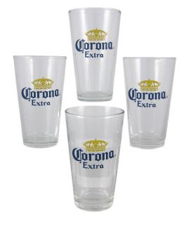 Corona Extra Beer Bucket Set Pint Glasses Coasters