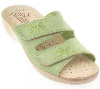 Fly Flot Suede Double Strap Sandals with Adj. Straps   A71342