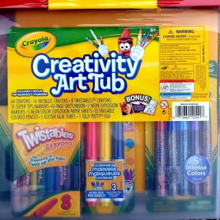 New Crayola Kids Art Craft Supply Set Activity Kit Tub