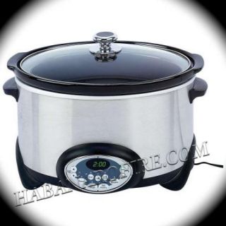 New Discount 6 Quart Pot Crock Slow Cooker w/ Ceramic LIner & Digital