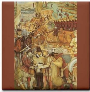  Diego Rivera   The Conquest or Arrival of Hernan Cortes in Veracruz