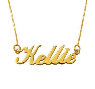 Any name personalized gold plated silver name necklace/pendants