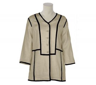 Linea by Louis DellOlio Fully Lined 100Linen Jacket —