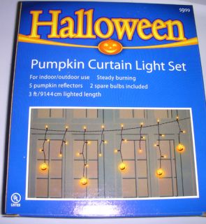 Pumpkin Curtain Light Lights Set String