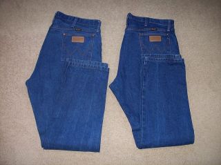 Mens Wrangler Cowboy Cut Original Fit Western Jeans 42 X 32, Lot of 2