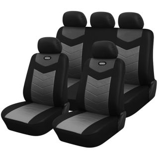 Synthetic Leather Semi   Custom Car Seat Covers 40 60 full split Onyx
