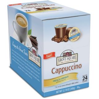24 K Cups Grove Square Cappuccino FRENCH VANILLALOWEST PRICE FREE