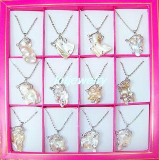  natural pearl pendant necklaces 12 the necklace long 45cm copper chain