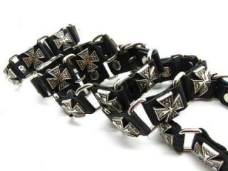 5pcs Mens Cross Wholesale Belt Leather Bracelet Punk