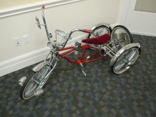 Custom Chrome Lowrider 3 Wheel Tricycle Trike Bike Bicycle Cruiser
