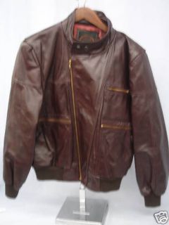 Vintage Cottrell Hayes Leather Bomber Jacket 42 M