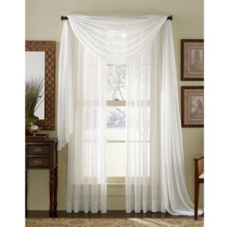 HLC.ME   4 PCS. of White Sheer Curtains Window Treatment Panel