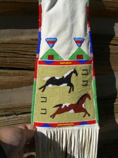 Beaded Pipe Bag Native American Sheri Littlelight Crow Indian