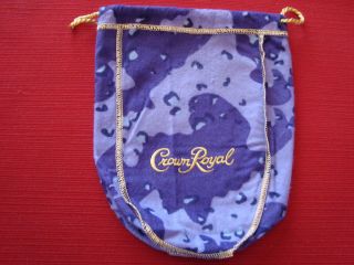 NICE Crown Royal CAMO purple felt camouflage Bag quilts hunting