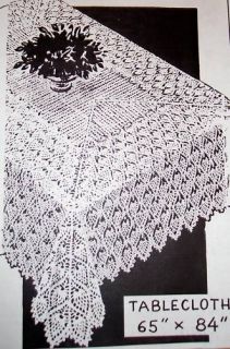 2467 Vintage Pineapple Tablecloth Crochet Pattern Reproduction