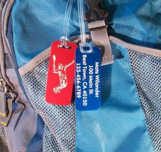 Tennis Bag Tags Custom Engraved Beautiful Gift Look