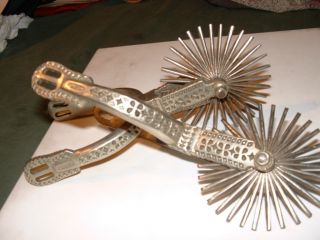 Silver Handmade Spurs 1880s Chile Antuiqe