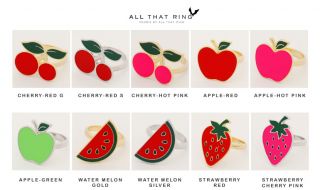 Cute Bow Ring & Fruits Cocktail Ring Collection all that ring