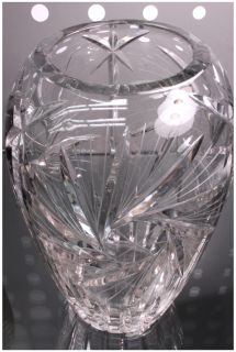 Crystal Glass Art Deco Vase of Flowers Jar Mid Century Modern À