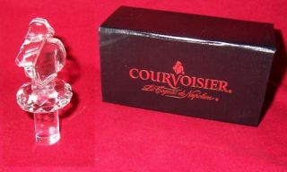 Courvoisier Cognac Clear Glass Napolean Bottle Stopper