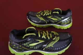 New Brooks Glycerine Mens Running Shoes Black w Neon Lime Trim Size 11