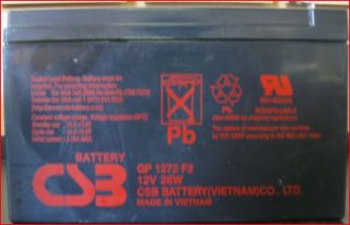 CSB GP1272 F2 GP 1272 F2 Battery 12V 28W 7 2AH