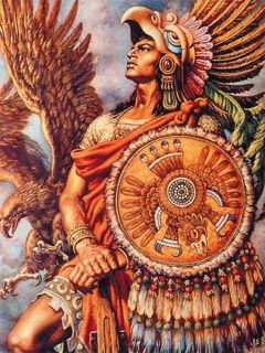 Mexican Aztec Last Emperor Cuauhtémoc Antique Mexico Large Coin