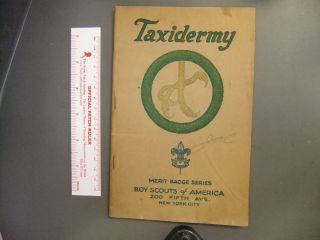 Boy Scout Taxidermy Merit Badge Pamphlet Brown Cover 4188Z