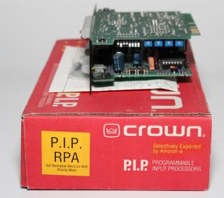 Crown P I P RPA 4x2 Remotable Mic Line with Priority Mixer Card Pip