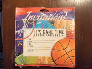  It's Game Time Sports Party Invitations Qty 24 NIP