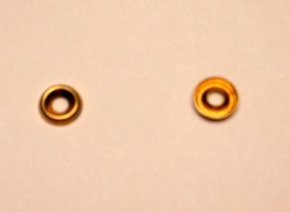 200 BRASS PLATED FINISHING WASHERS #6 Cup Washers