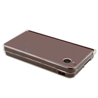 Clear Crystal Plastic Hard Clip on Case Protector for Nintendo DSi ll