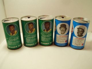 Sports Soda Pop Cans Reds Phillies Cavs Ginger Ale Royal Crown Cola
