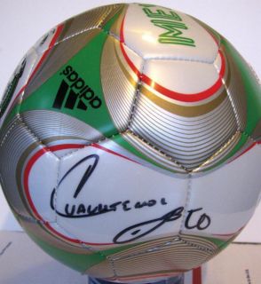 Cuauhtemoc Blanco Signed Adidas Mexico Soccer Ball FIFA World Cup Club