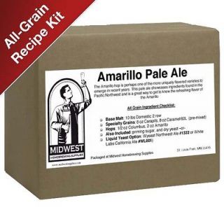 Beer Recipe Kit Amarillo Pale Ale ALL GRAIN Kit w/ White Labs