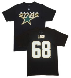 Dallas Stars Jaromir Jagr Black Name and Number T Shirt Player Jersey