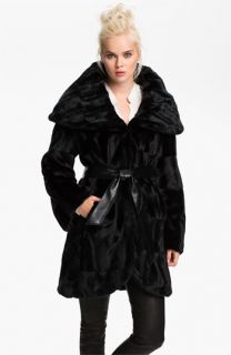 Tahari Marla Faux Fur Wrap Coat (Online Exclusive)
