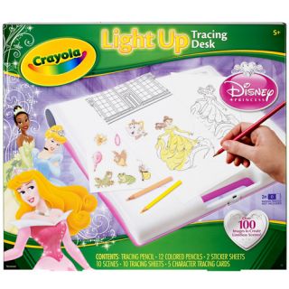 Crayola 04 5707 Princess Light Up Tracing Desk Pencil Art Set NEW