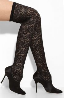 Manolo Blahnik Pascalare Over the Knee Stretch Lace Boot