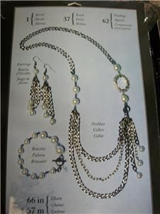 New Lot 3 Cousin Jewelry Basics Necklace Bracelet Earrings Set Kits