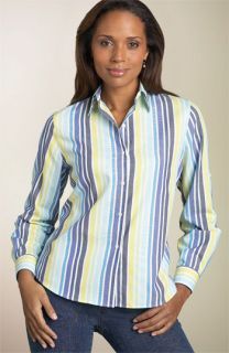 Foxcroft Fitted Oxford Multistripe Shirt
