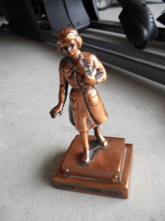 1953 Girl Scout Bronze Statue Margorie Dangerfield